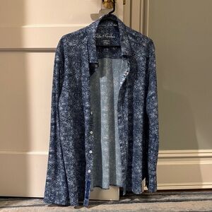 Robert Graham Navy Patterned Shirt Jacket